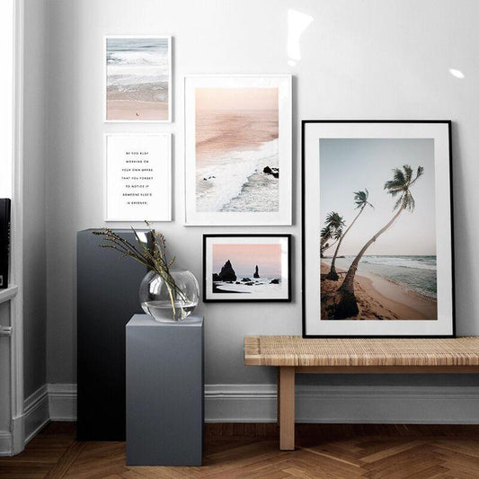 Peach Beach Print Collection - Nordic Side - Art + Prints, not-hanger