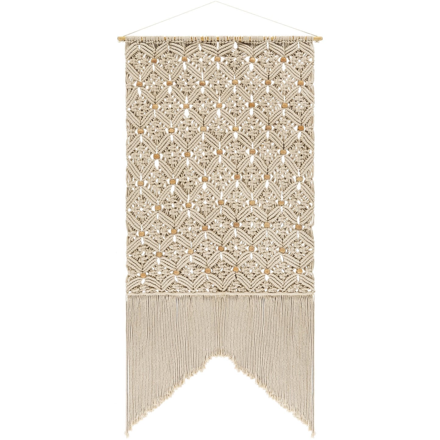 Beaded Macrame Woven Wall Tapestry - Nordic Side - 