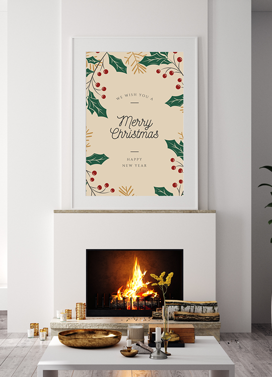 Merry Christmas Classic Print - Nordic Side - 