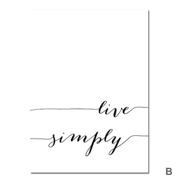 Live Simply Canvas - Nordic Side - art