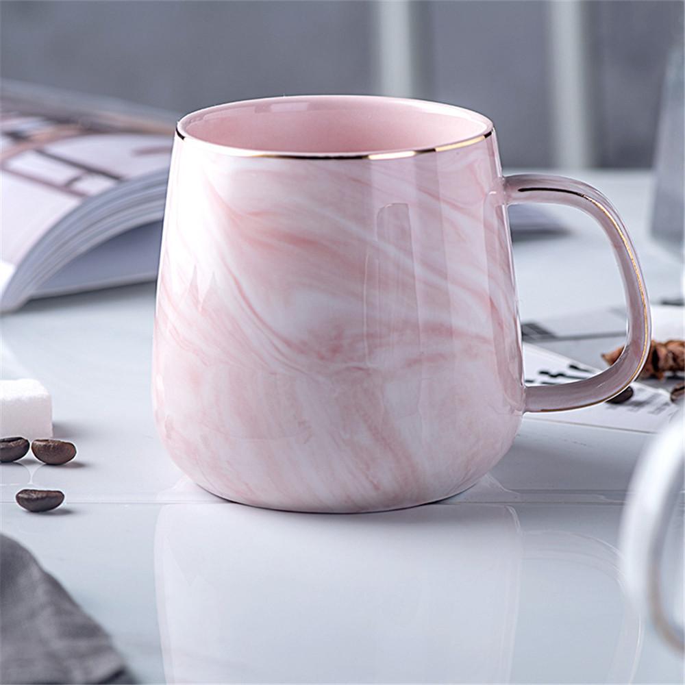 Luxury Marble Pattern Ceramic Mug - Nordic Side - 
