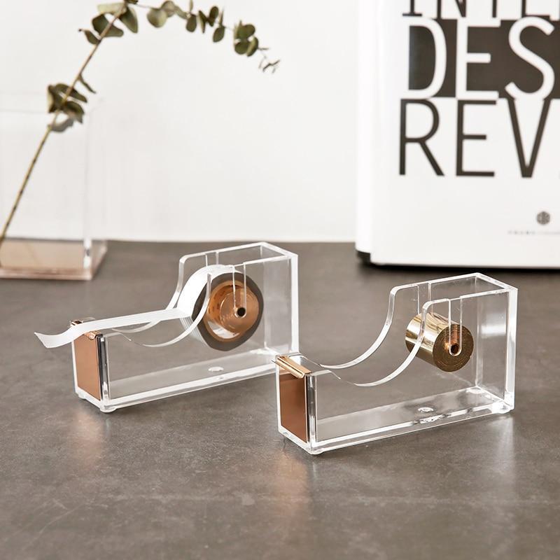 Rose Gold Acrylic Tape Dispenser - Nordic Side - not-hanger