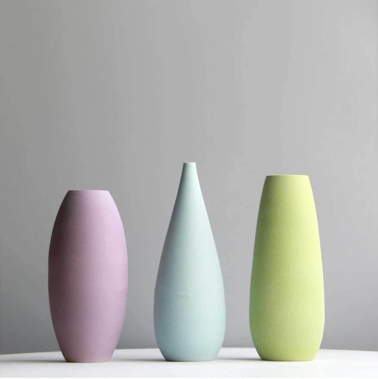 Macaron Coloured Ceramic Vase - Nordic Side - 
