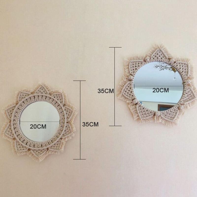 Macrame Mirror - Nordic Side - Bathroom, Bedroom, MacramÃ©, not-hanger