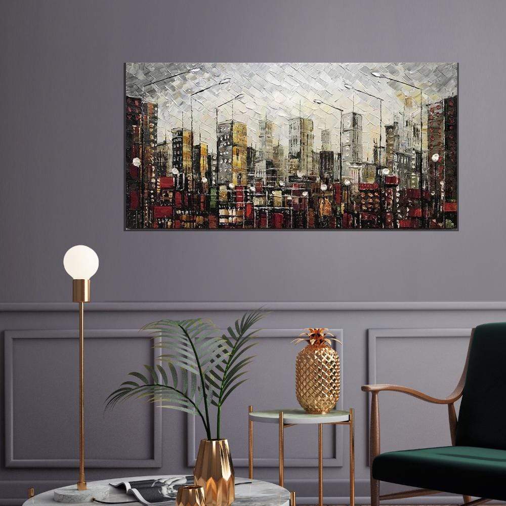 Manhattan Oil Painting - Nordic Side - Oil Painting, spo-disabled