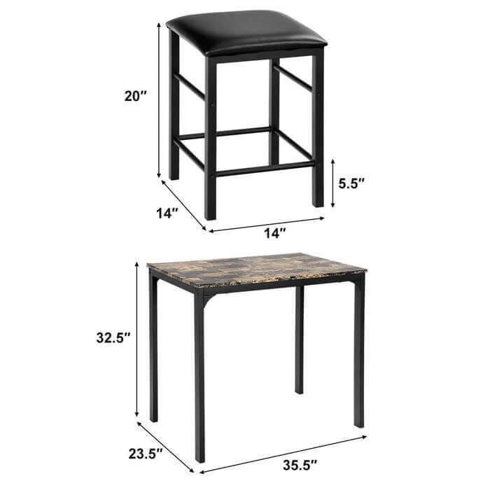 Manhattan Table Set - Nordic Side - architecture, art, artist, ashley furniture near me, bobs furniture outlet, cheap furniture near me, city furniture near me, contemporaryart, decor, decora