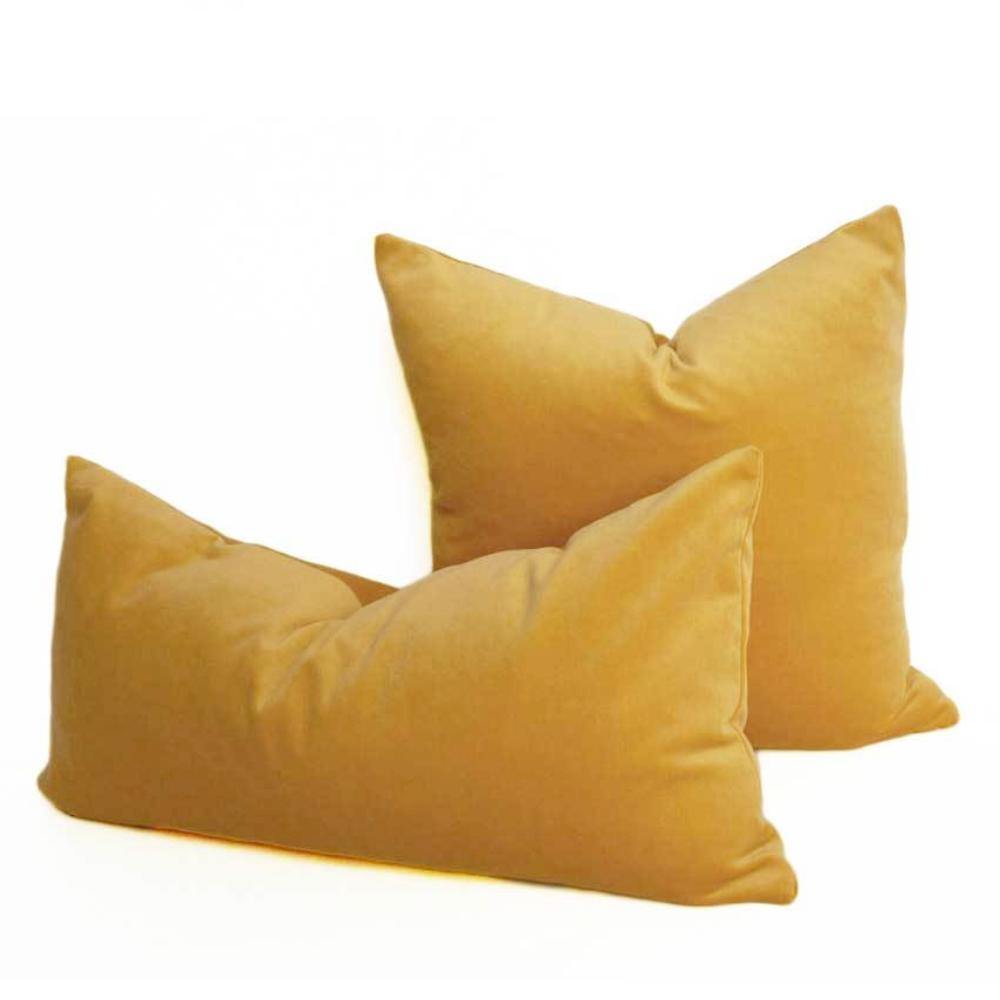 Matte Velvet Yellow Cushion Cover - Nordic Side - 
