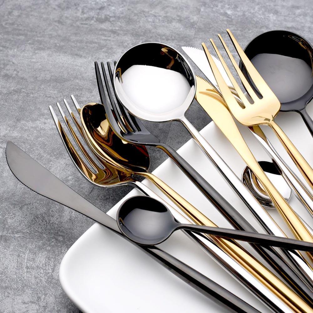 Mirrored Metal Cutlery (4 Colors) - Nordic Side - 