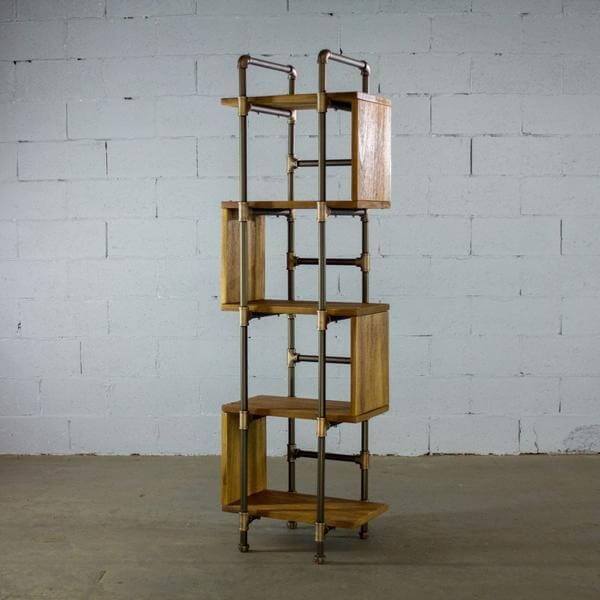 Modern Five Shelf Open Pipe Display Bookcase - Nordic Side - architecture, arcitecture, art, artichture, artist, ashley furniture near me, bobs furniture outlet, cheap furniture near me, city