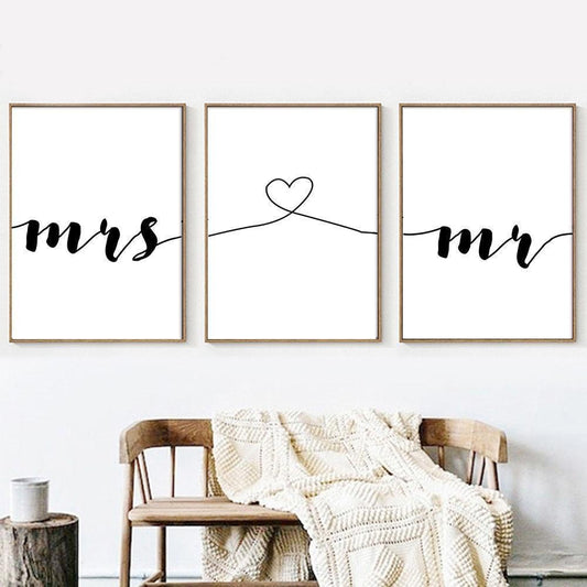 Mr and Mrs Collection Prints - Nordic Side - not-hanger