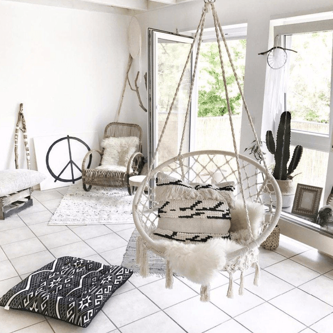 Hanging Macrame Chair - Nordic Side - Bedroom, Decor, Living Room, not-hanger, Outdoor