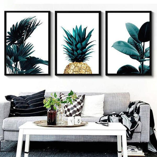 Nordic Pineapple Print Collection - Nordic Side - Art + Prints, not-hanger