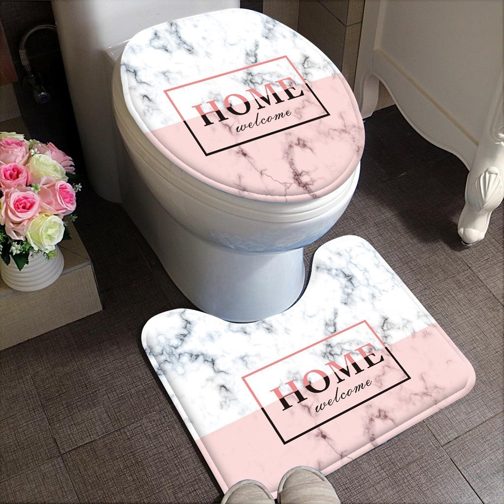 Two Pieces Toilet Seat Cover Set - Nordic Side - 