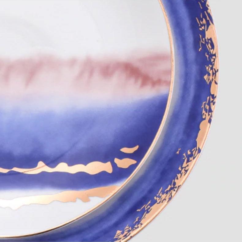 Ocean Colored with Gold Rim Tableware - Nordic Side - 
