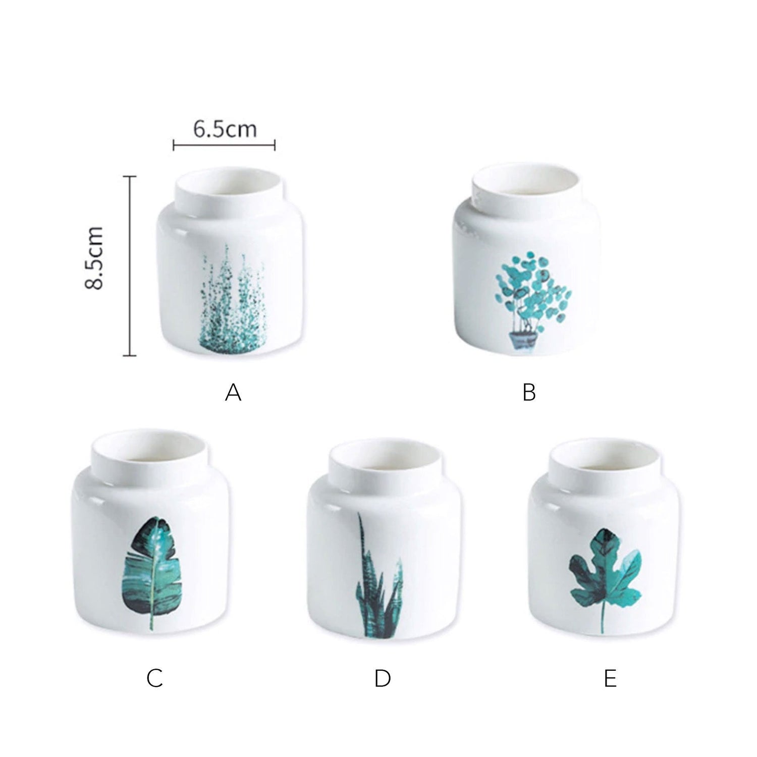 Palm Marble Ceramic Mini Pot - Nordic Side - 