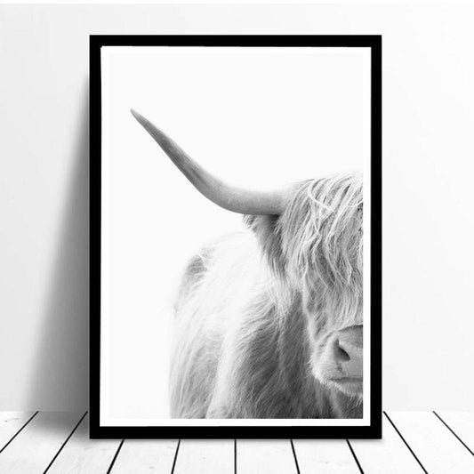 Nordic Mysterious Bull Print - Nordic Side - Art + Prints, not-hanger