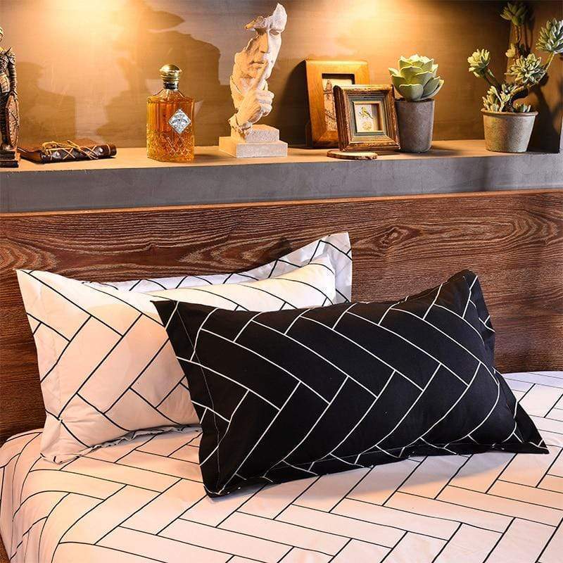 Nordic Contrast Duvet Cover Set - Nordic Side - bed, bedding, bis-hidden, duvet