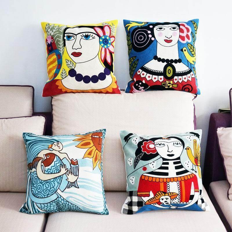 Portrait Embroidery Cushion - Nordic Side - 