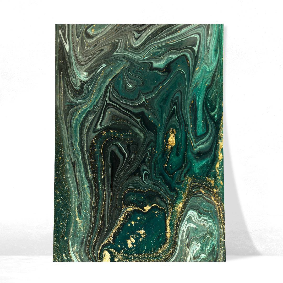 Emerald Marble Prints - Nordic Side - Art + Prints, not-hanger