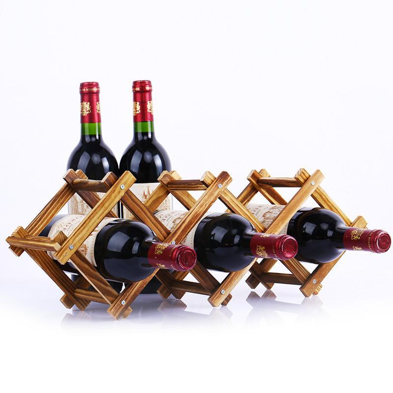 Foldable Wooden Wine Bottle Rack - Nordic Side - 