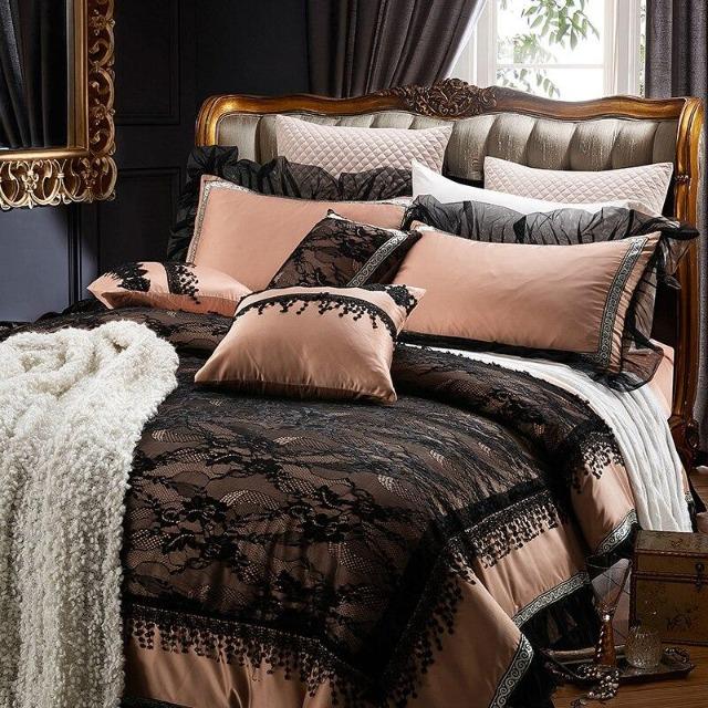 Akello - Majestic Lace Duvet Cover Set - Nordic Side - BED, Bed & Bath, BEDDING