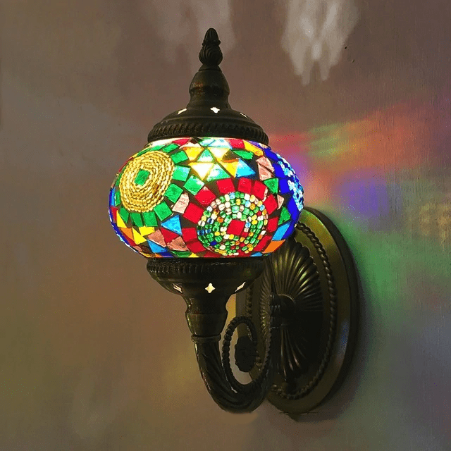 Philomena - Handmade Mosaic Glass Lantern - Nordic Side - 