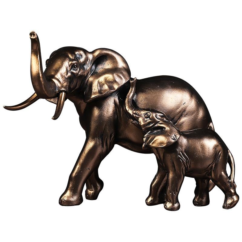 Mother & Son Elephant Statue