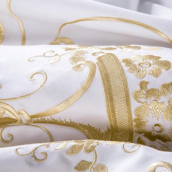 Royal White Egyptian Cotton Duvet Bedding Set (6 Pieces) - Nordic Side - architecture, arcitecture, art, artist, Bedromm, contemporaryart, decor, decoration, design, designer, designinspirati