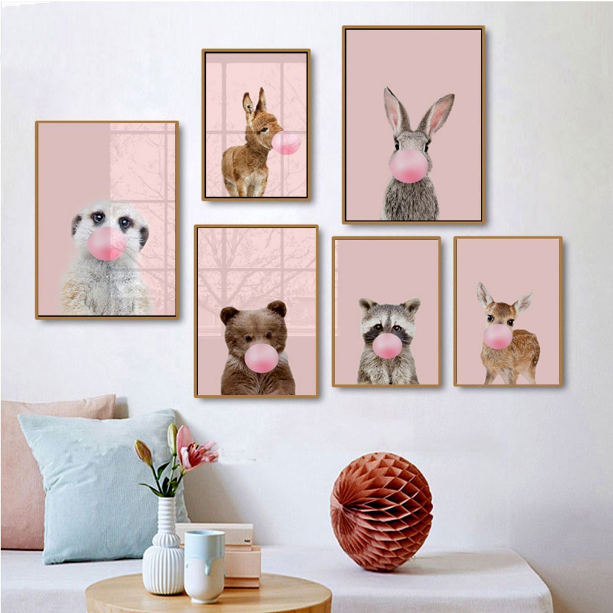 Animals In Pink Room - Nordic Side - 