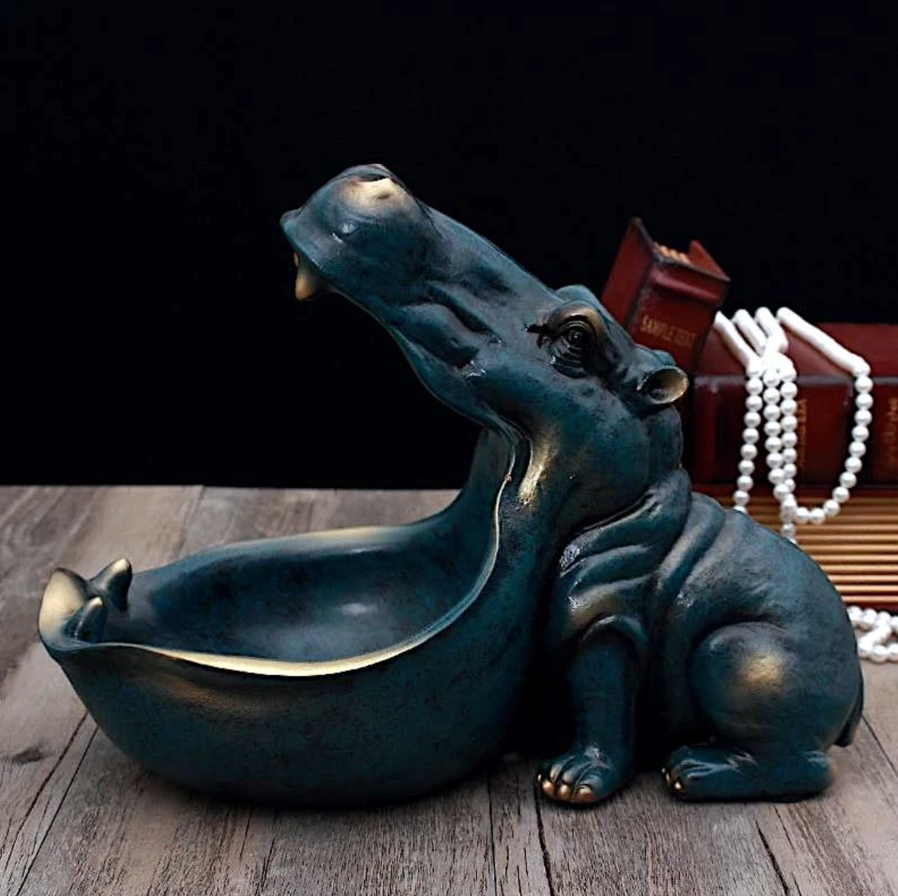 Hippo Storage Figurine - Nordic Side - hippo