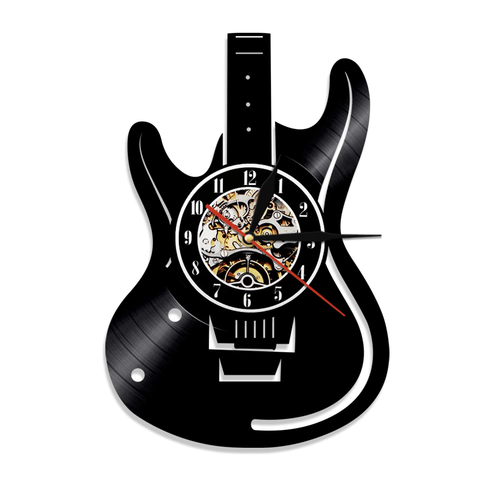 Electric Guitar Vinyl Clock - Nordic Side - 