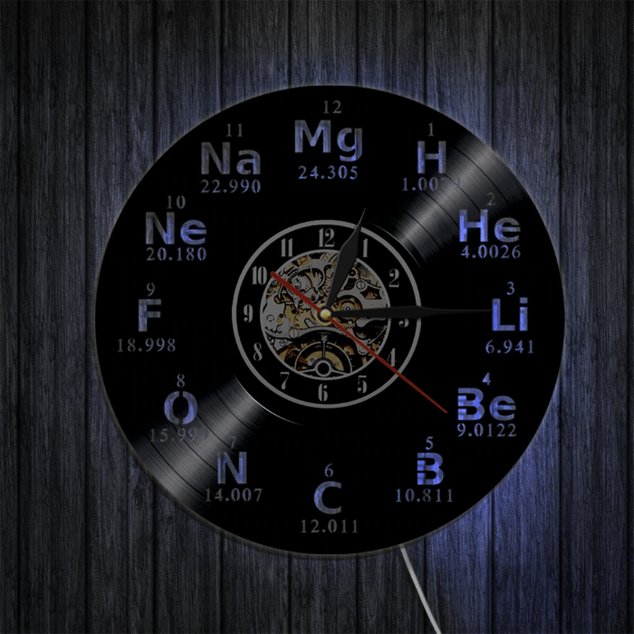 Periodic Table Vinyl Clock - Nordic Side - 