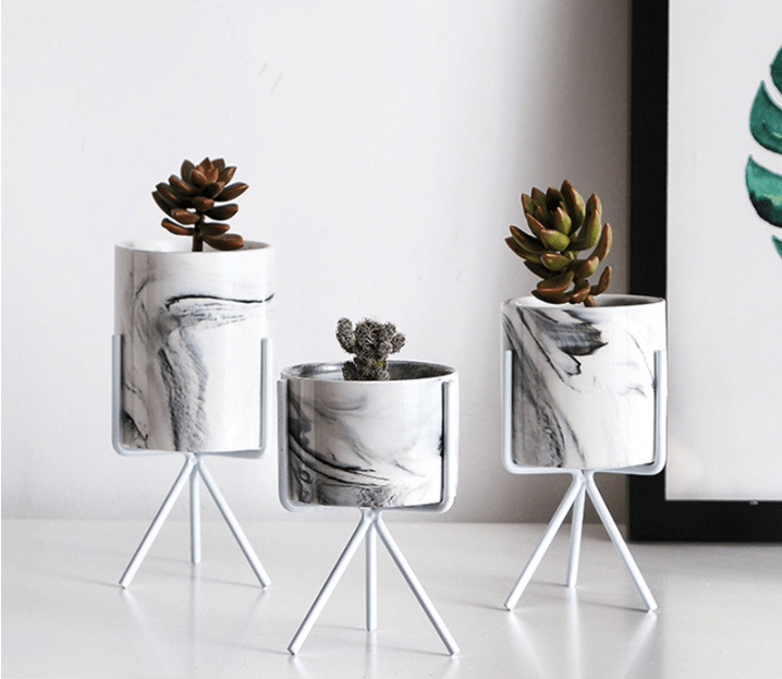 Nordic Ceramic Iron Art Vase - Nordic Side - Modern Planters, VASES/POTS