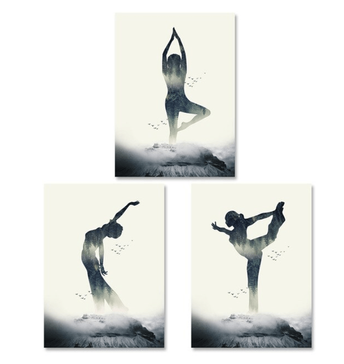 Yoga Abstract Canvas - Nordic Side - art
