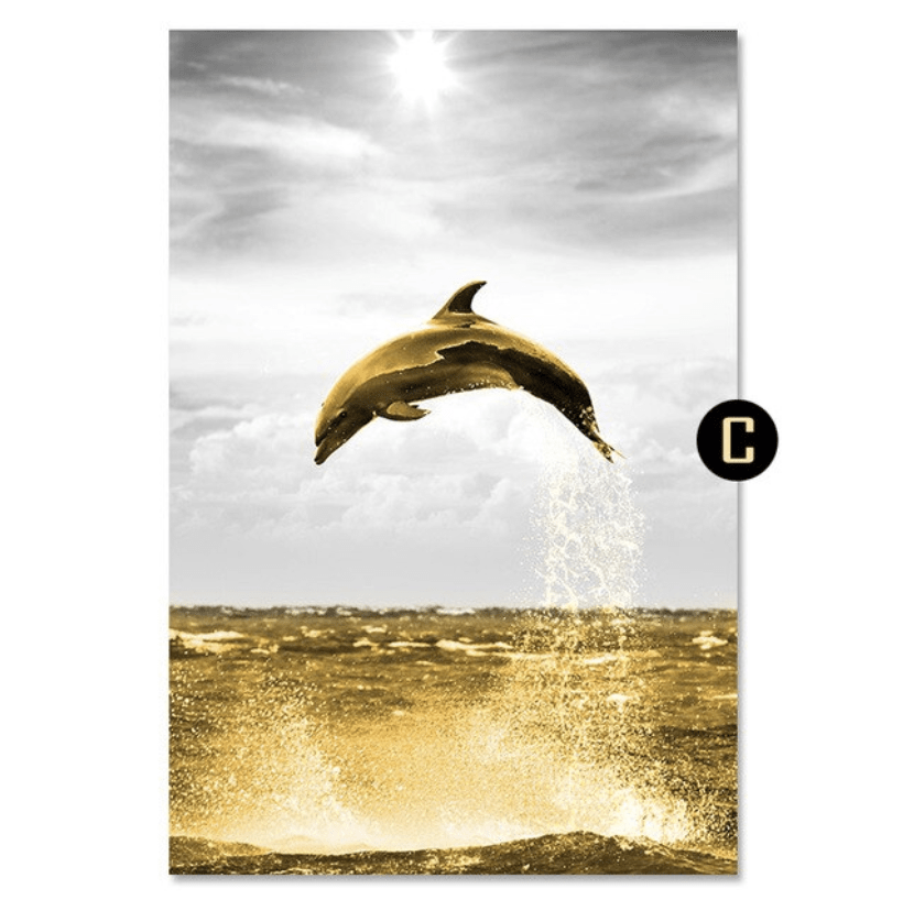 Shining Dolphin Canvas - Nordic Side - art