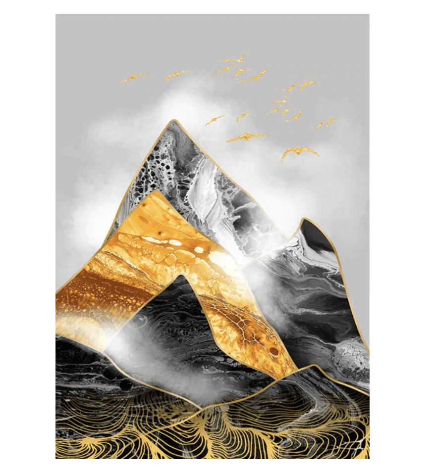 Contrasting Mountains Canvas - Nordic Side - art