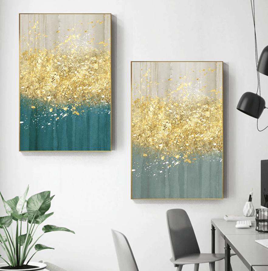 The Golden Splash Canvas - Nordic Side - 