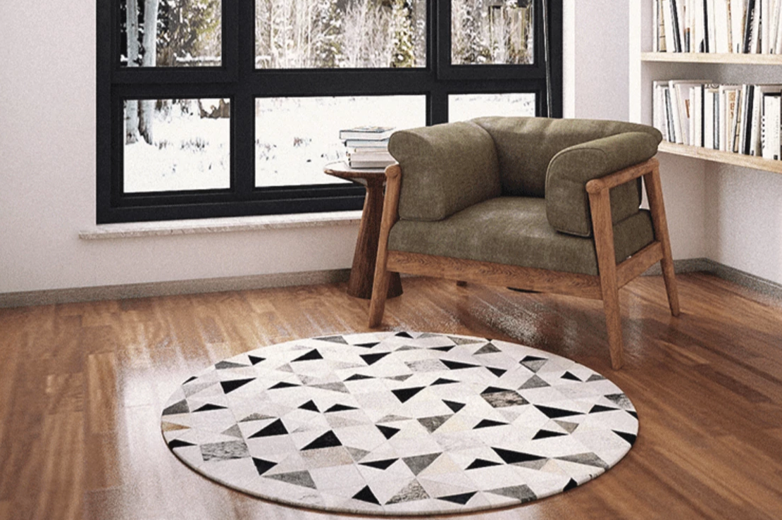Spotted Triangles Cowhide Rug - Nordic Side - rugs, Rugs & Carpets