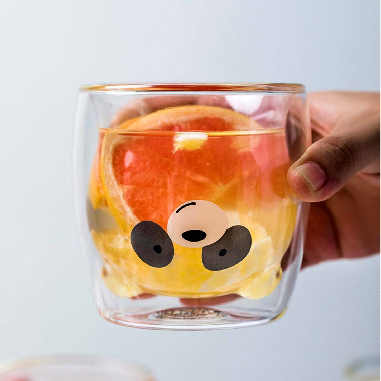 Smiling Bear Glass Cup - Nordic Side - 