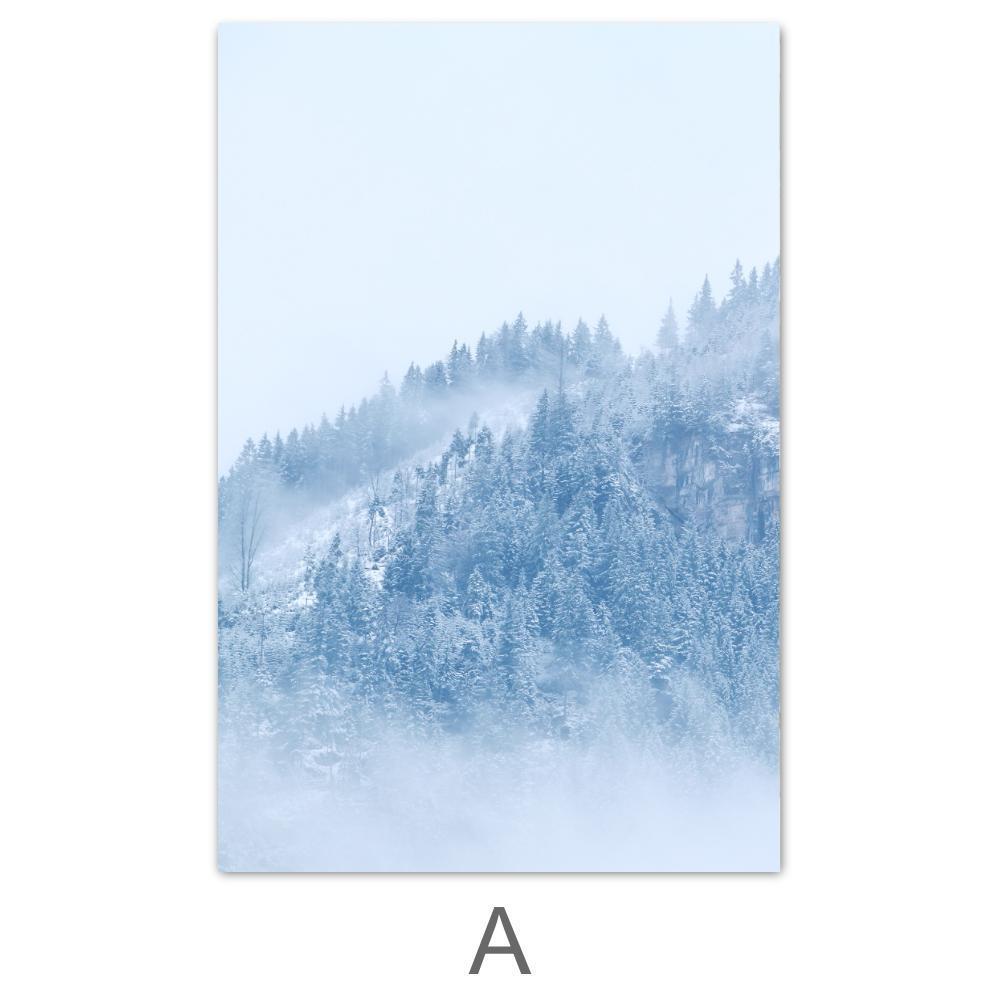 Snowy Mountain Canvas - Nordic Side - 