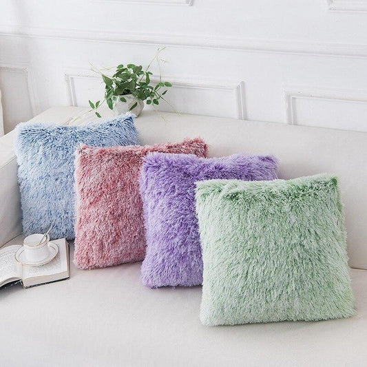Soft Plush Faux Fur Pillows Case - Nordic Side - 