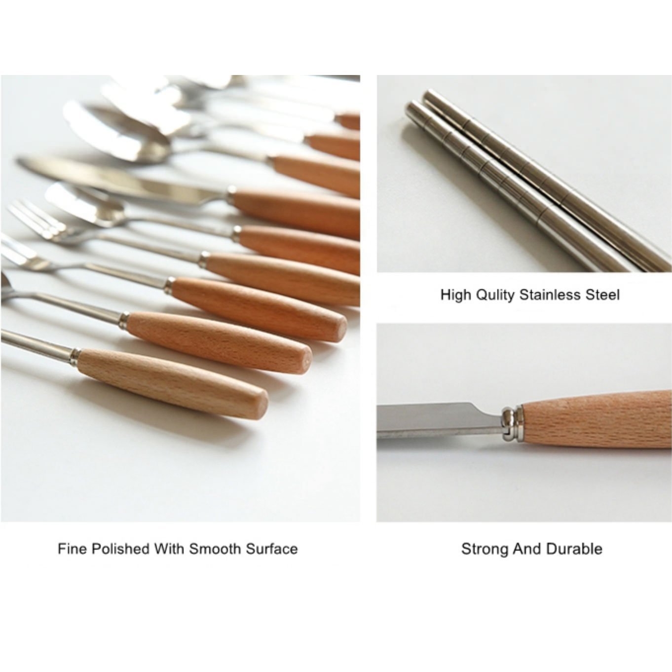 Steel & Wood Cutlery - Nordic Side - 