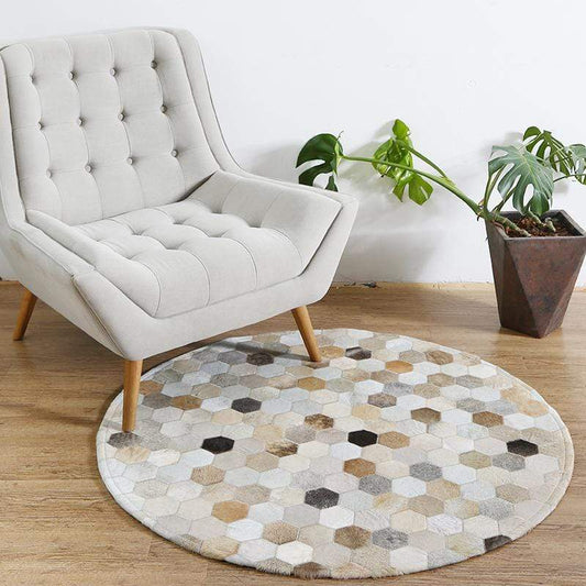Euclid Element Cowhide Rug - Nordic Side - rugs, Rugs & Carpets