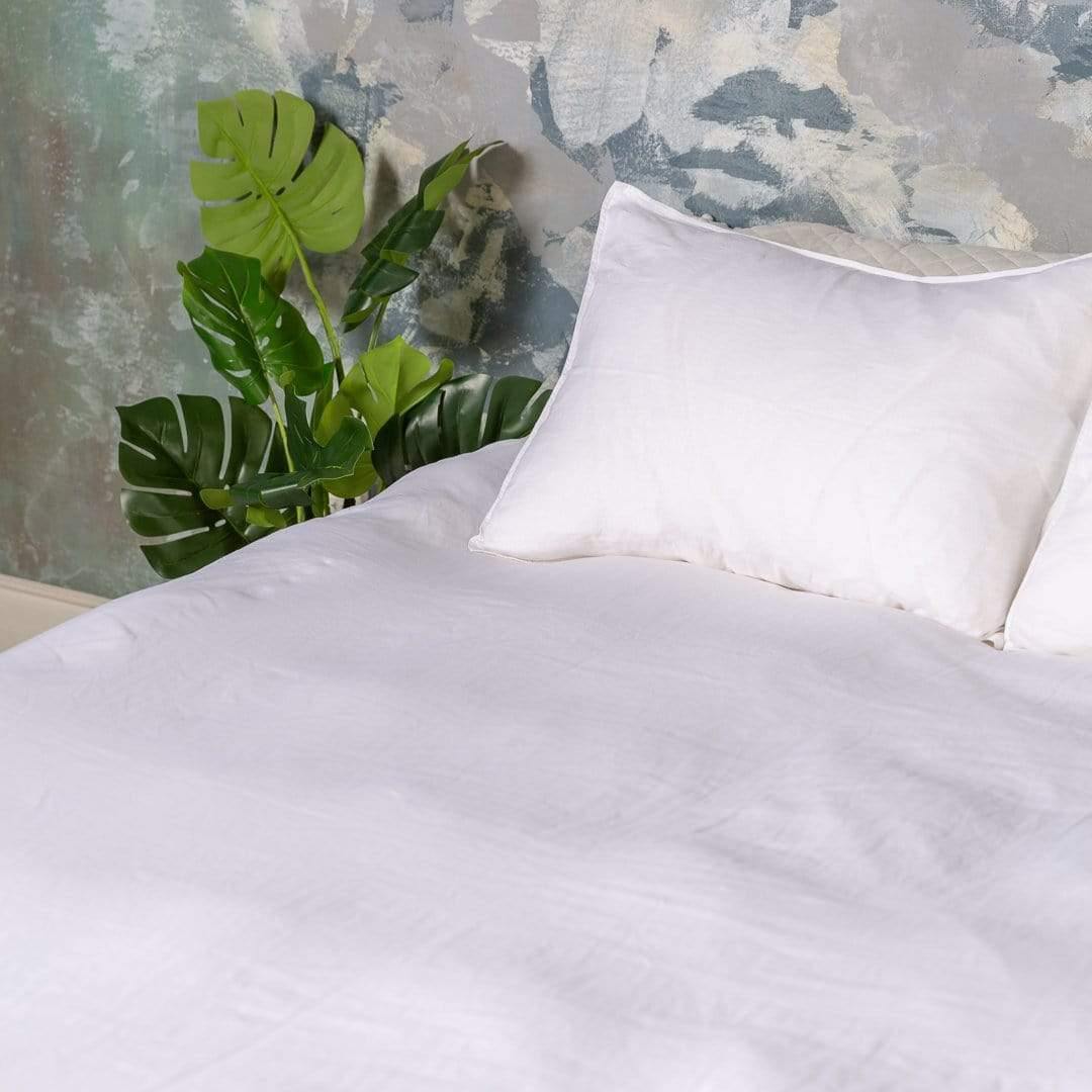 Cloud European Linen Duvet Cover Set - Nordic Side - bed, bedding, duvet