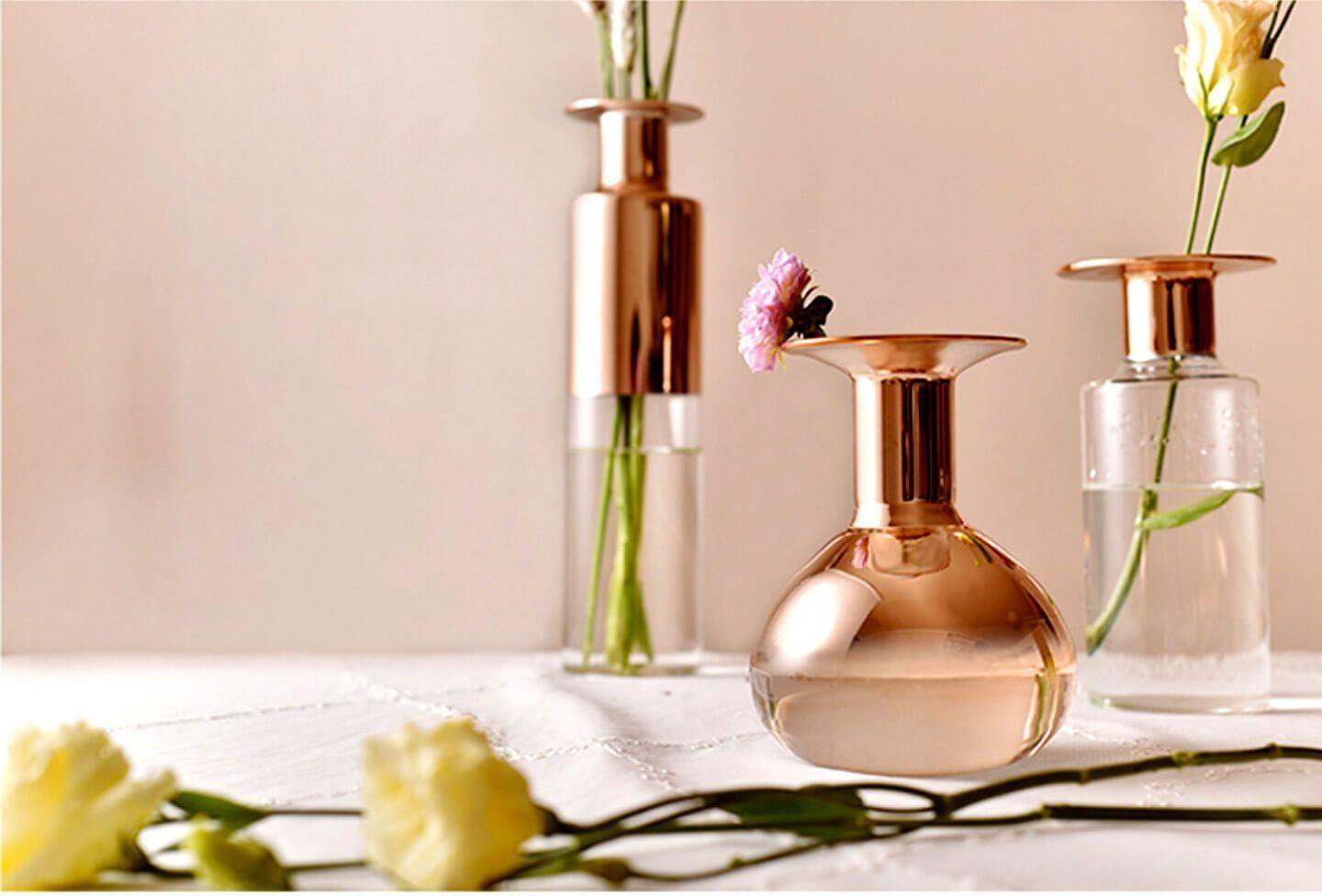 Terrarium Copper Glass Vases - Nordic Side - 
