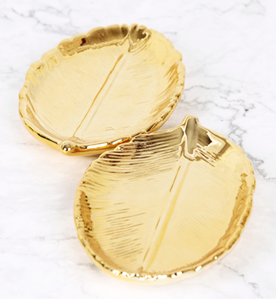 Antique Gold Leaf Tray Organiser - Nordic Side - 