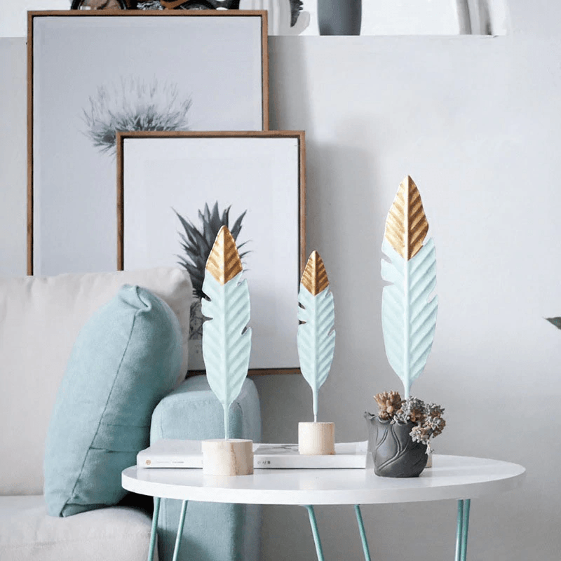 TropiCo™ Feathers Tabletop Decor (Set of 3) - Nordic Side - 