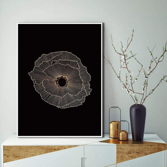Dark Crater Stretched Canvas - Nordic Side - 1 Piece, Acrylic Image, canvas art, Canvas Image, spo-enabled