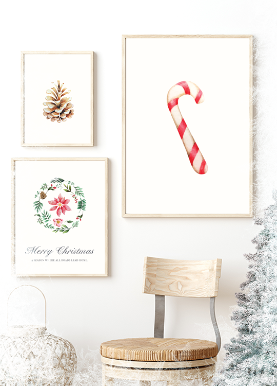 Watercolor Christmas Print No. 4 - Nordic Side - 