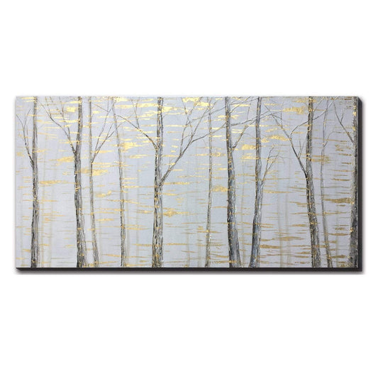 Strips of Gold Oil Painting - Nordic Side - Oil Painting